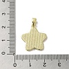 Brass Pave Shell Pendants KK-I708-14D-G-3