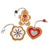 9Pcs 3 Styles Christmas Wood Pendant Decorations Set WOOD-U004-01B-2