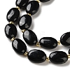 Natural Black Tourmaline Beads Strands G-H005-A17-02-4