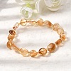 Heated Natural Citrine Beaded Stretch Bracelets GG-CBA05D5-02B-10-2