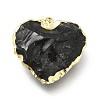 Natural Obsidian Pendants G-P487-04G-3