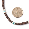 Natural Coconut Heishi Beaded Necklaces NJEW-JN05308-01-3