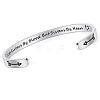Inspirational 304 Stainless Steel Cuff Bangles FS-WG30F15-02-1