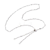 304 Stainless Steel Slider Necklace Makings AJEW-JB01261-01-1