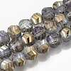 Electroplate Glass Beads Strands EGLA-T018-01-A02-1
