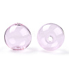 Transparent Blow High Borosilicate Glass Globe Beads X-GLAA-T003-09A-1