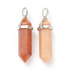 Natural Red Aventurine Pointed Pendants G-M378-01P-A04-2