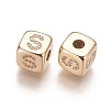 Brass Micro Pave Cubic Zirconia Beads KK-K238-16G-S-2