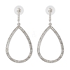 Alloy & Crystal Rhinestone Dangle Stud Earrings LS-EJEW-G467-01P-02-4
