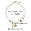 Summer Beach 304 Stainless Steel Pendant Plastic Round Beaded Necklaces for Women WGF027E-01-3