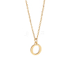 304 Stainless Steel Letter Pendant Necklaces NJEW-LP0001-53O-G-1