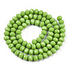 Faceted Solid Color Glass Rondelle Bead Strands X-GLAA-Q044-6mm-12-3