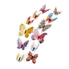 12Pcs PVC 3D Butterfly Wall Decorative Stickers PW-WG55410-06-1