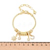 Brass Micro Pave Clear Cubic Zirconia European Beads Charm Bracelets BJEW-F528-04G-4