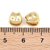 Brass Micro Pave Cubic Zirconia European Beads RB-CBAB488-03G-3