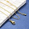 Brass Cable Chain Necklaces Making MAK-P011-01G-4