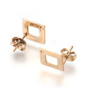 Ion Plating(IP) 304 Stainless Steel Stud Earring Findings for Dangle Charms STAS-L216-06A-G-1