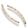 Brass Curved Tube Beads X-KK-R112-033C-NF-3