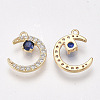 Brass Micro Pave Cubic Zirconia Charms KK-T038-507E-2