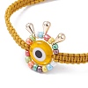 Big Evil Eye Braided Bead Bracelet BJEW-JB07109-02-4