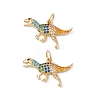 Rack Plating Brass Micro Pave Colorful Cubic Zirconia Pendants ZIRC-C040-48E-G-2