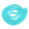 Transparent Glass Bead Strands GLAA-S031-8mm-18-2