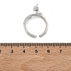 Brass Micro Pave Cubic Zirconia Cuff Open Rings for Women RJEW-L343-05P-02-5