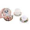 DIY 8Pcs Dog Coasters Diamond Art Painting Kit with Holder PW-WGE8F26-01-4