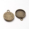 Tibetan Style Pendant Cabochon Settings LS-X-TIBE-A23176-AB-FF-2