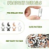 80Pcs 8 Styles Printed Wood Beads WOOD-CJ0002-67-3