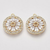 Brass Micro Pave Cubic Zirconia Pendants ZIRC-S064-003-1