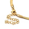 Crystal Rhinestone Heart Pendant Necklace with Herringbone Chains NJEW-I116-04G-4