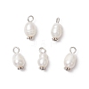 Natural Cultured Freshwater Pearl Rice Pendants PALLOY-JF03922-01-1