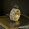 Brass Micro Pave Clear Cubic Zirconia Finger Rings FS-WG88BF1-04-5