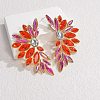304 Stainless Steel Glass Stud Earrings for Women EJEW-M095-10G-02-1