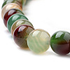 Natural Peacock Green Agate Beads Strands G-S259-16-12mm-3