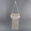 Cotton Cord Macrame Woven Wall Hanging HJEW-C010-06-2