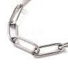 304 Stainless Steel Paperclip Chain Bracelet for Men Women BJEW-E031-03P-06-2