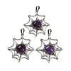 Natural Amethyst Spider Web Pendants X-G-Q163-09AS-08-1