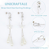 Unicraftale 8 Pair Brass Knot Stud Earring Findings KK-UN0001-83-5