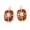 Brass & Natural Carnelian Pendants GG-CBAD360-19G-02-1