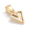 Brass Micro Pave Cubic Zirconia Pendants ZIRC-G165-13G-V-3