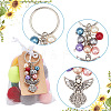 BENECREAT 20Pcs Acrylic Beads & Angel Alloy Pendant Keychain DIY-BC0009-78-3