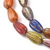 Painted Glass Beads Strands GLAA-B037-06-3