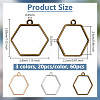 Olycraft 60Pcs 3 Colors Alloy Open Back Bezel Pendants FIND-OC0003-41-2