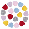 18Pcs 6 Colors Handmade Wool Felt Heart Ornament DIY-NB0014-70-1