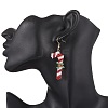 5 Pairs 304 Stainless Steel Glass Seed Beads Christmas Theme Dangle Earrings EJEW-MZ00527-4