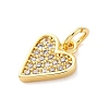 Brass Micro Pave Cubic Zirconia Pendants KK-S510-49G-04-2