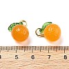 Dyed Natural Agate Orange Charms X-G-U025-07G-4