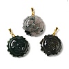 Natural Moss Agate Pendants G-E043-01A-02G-1